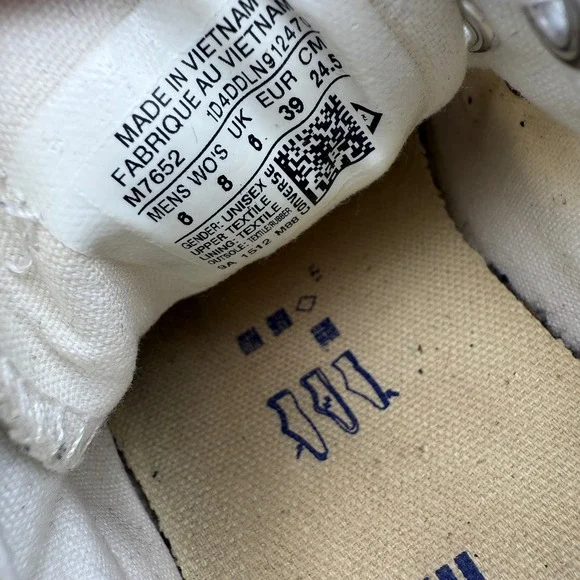 Converse All Star Low Top Sneakers Shoes Women's Size 8 Canvas White Casual - Picture 7 of 8